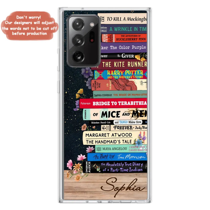 Custom Personalized Books Phone Case - Reading Book Lover Gift Idea - Case For iPhone/ Samsung