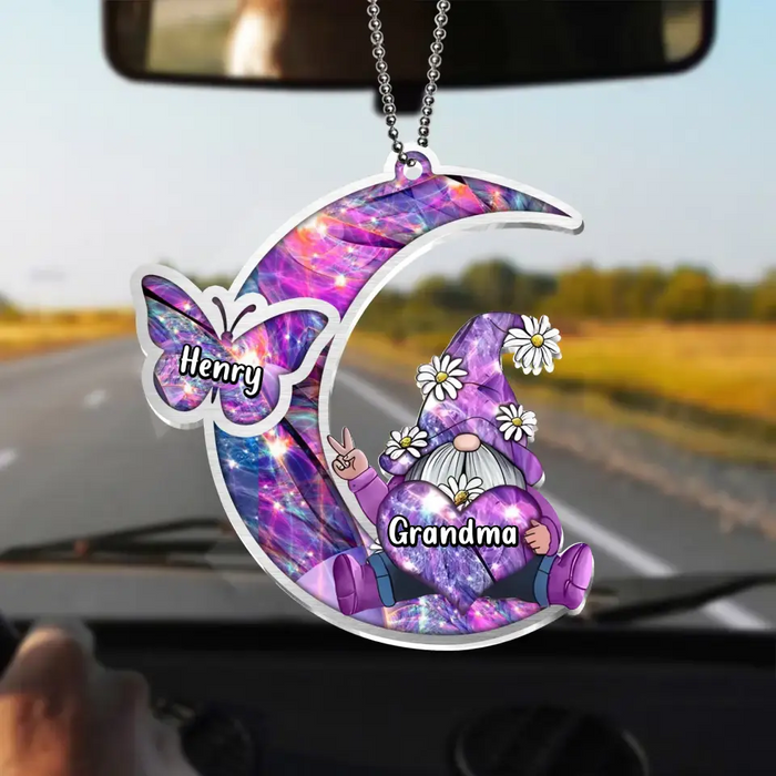 Custom Personalized Sparkling Grandma Nana With Sweet Butterfly Kids Acrylic  Car Ornament - Gift Idea To Grandma/ Mother - Upto 5 Kids