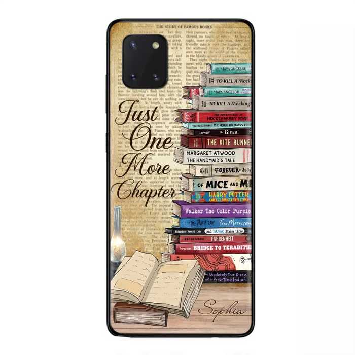 Custom Personalized Reading Book Phone Case - Gift Idea For Book Lovers - Just One More Chapter - Case For iPhone/ Samsung