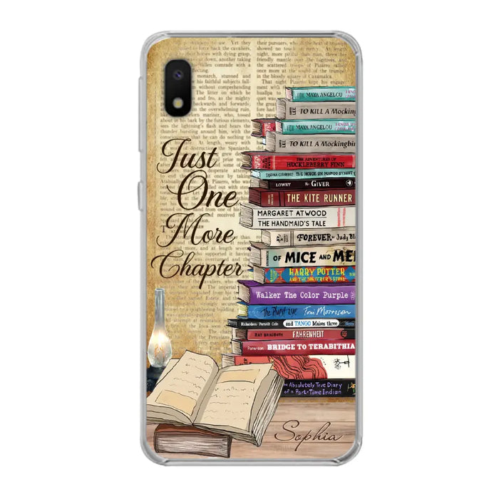 Custom Personalized Reading Book Phone Case - Gift Idea For Book Lovers - Just One More Chapter - Case For iPhone/ Samsung