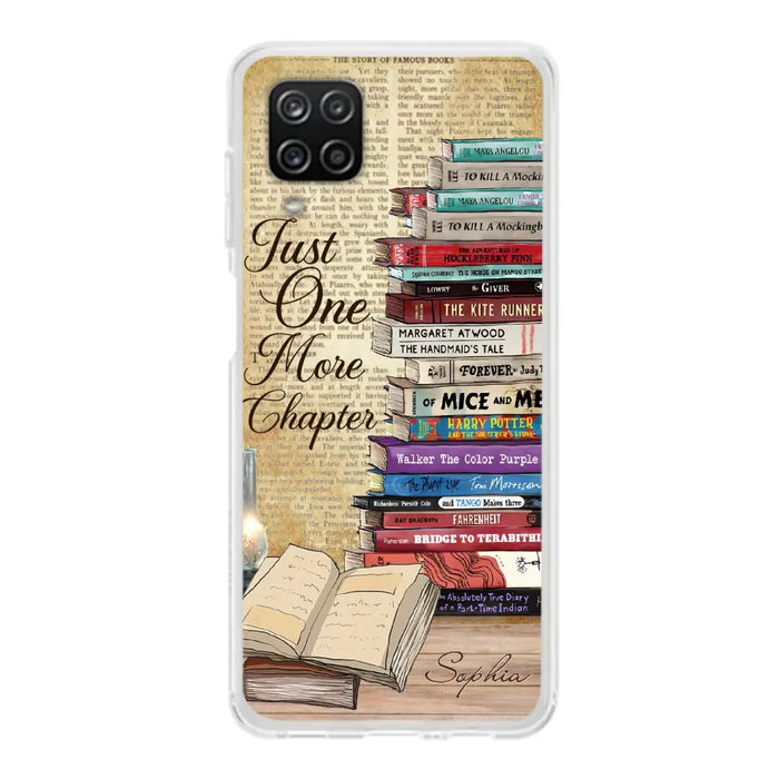 Custom Personalized Reading Book Phone Case - Gift Idea For Book Lovers - Just One More Chapter - Case For iPhone/ Samsung