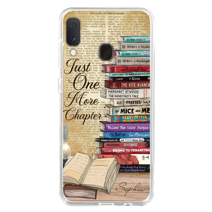 Custom Personalized Reading Book Phone Case - Gift Idea For Book Lovers - Just One More Chapter - Case For iPhone/ Samsung