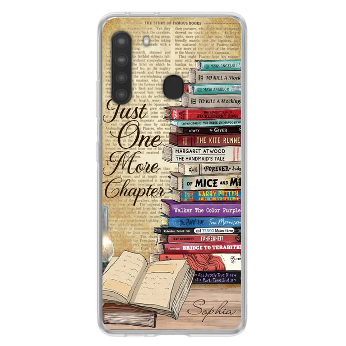 Custom Personalized Reading Book Phone Case - Gift Idea For Book Lovers - Just One More Chapter - Case For iPhone/ Samsung