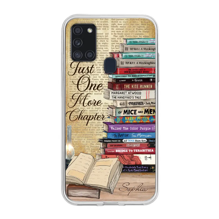 Custom Personalized Reading Book Phone Case - Gift Idea For Book Lovers - Just One More Chapter - Case For iPhone/ Samsung