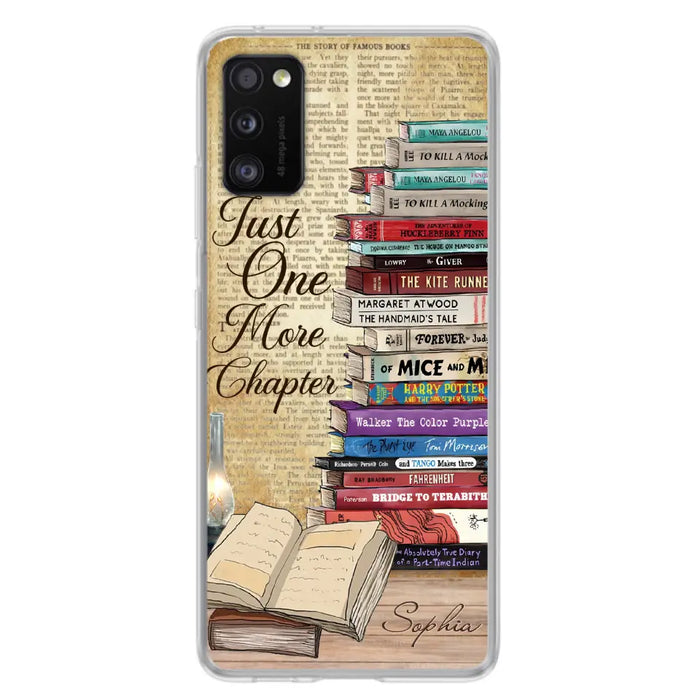 Custom Personalized Reading Book Phone Case - Gift Idea For Book Lovers - Just One More Chapter - Case For iPhone/ Samsung