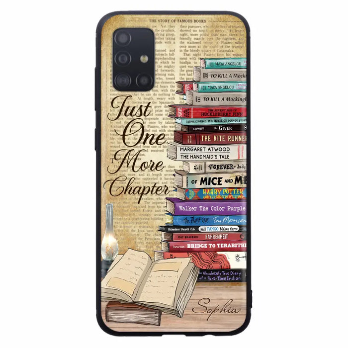 Custom Personalized Reading Book Phone Case - Gift Idea For Book Lovers - Just One More Chapter - Case For iPhone/ Samsung