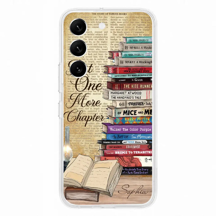 Custom Personalized Reading Book Phone Case - Gift Idea For Book Lovers - Just One More Chapter - Case For iPhone/ Samsung