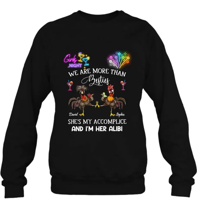 Custom Personalized Friends T-Shirt/ Long Sleeve/ Sweatshirt/ Hoodie - Gift Idea For Friends/ Sisters/ Besties - Girls Night We Are More Than Besties