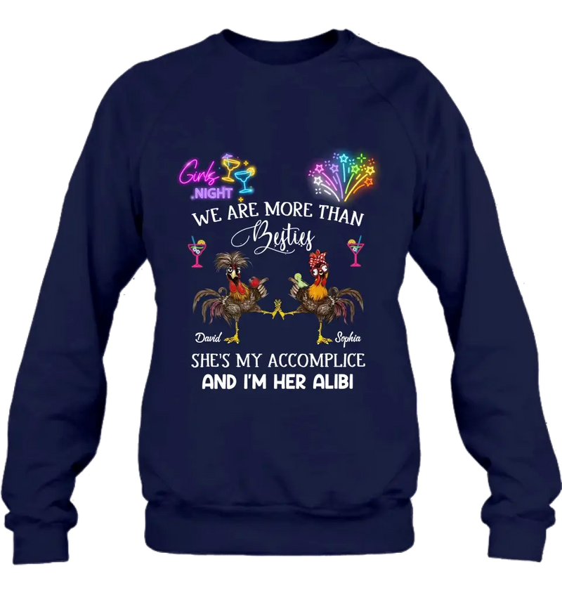 Personalized Friends T-Shirt/Long Sleeve/Sweatshirt/Hoodie - Gift Idea For Friends/Sisters/Besties - Girls Night We Are More Than Besties
