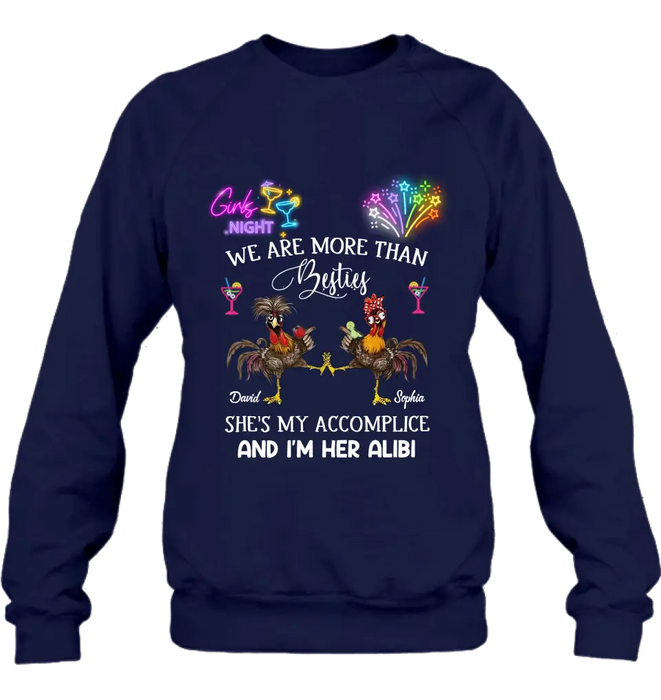 Custom Personalized Friends T-Shirt/ Long Sleeve/ Sweatshirt/ Hoodie - Gift Idea For Friends/ Sisters/ Besties - Girls Night We Are More Than Besties