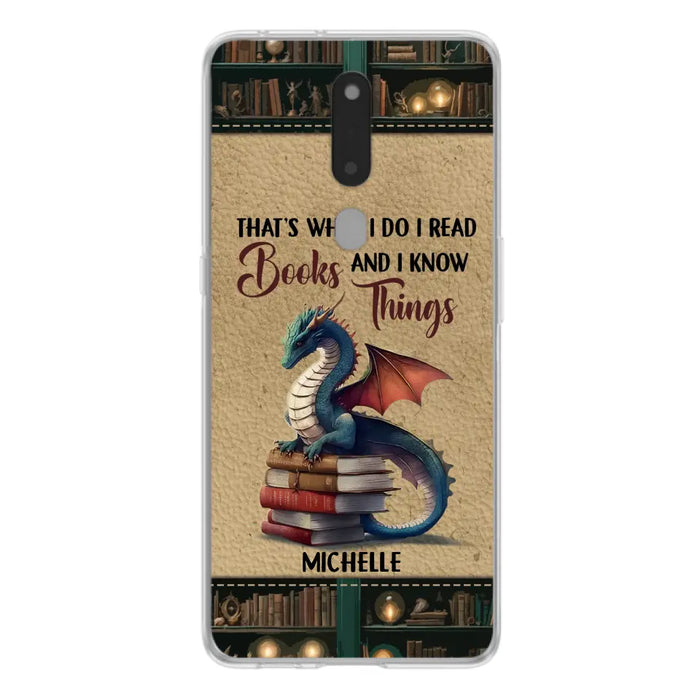 Custom Personalized Book Dragon Phone Case - Gift Idea For Book Lovers - That's What I Do I Read Books And I Know Things - Case For Xiaomi/ Oppo/ Huawei