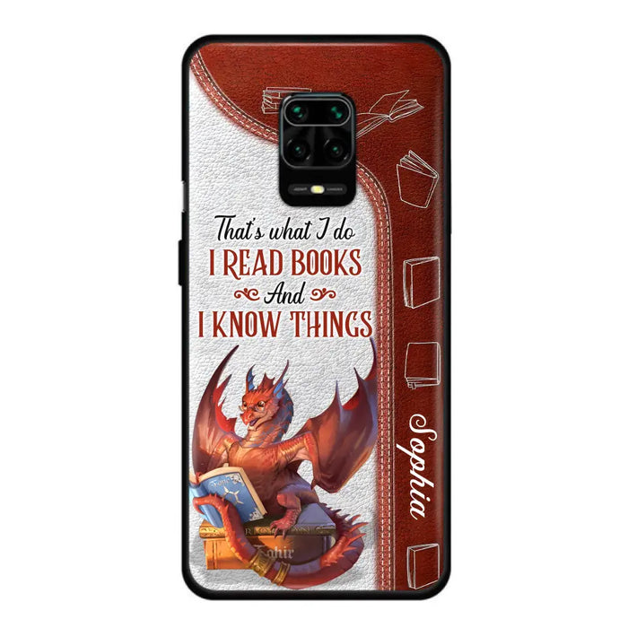 Custom Personalized Red Book Dragon Phone Case - Gift Idea For Book Lovers - That's What I Do I Read Books And I Know Things - Case For Xiaomi/ Oppo/ Huawei