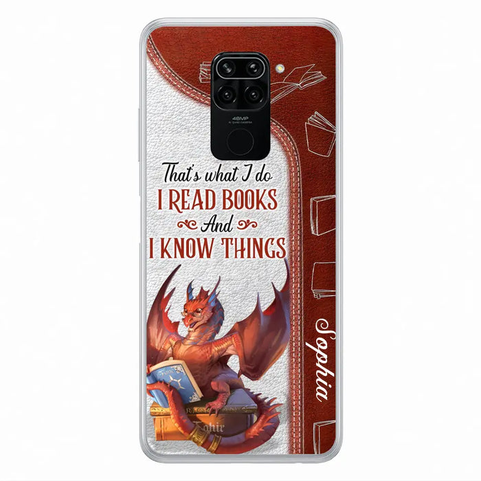 Custom Personalized Red Book Dragon Phone Case - Gift Idea For Book Lovers - That's What I Do I Read Books And I Know Things - Case For Xiaomi/ Oppo/ Huawei