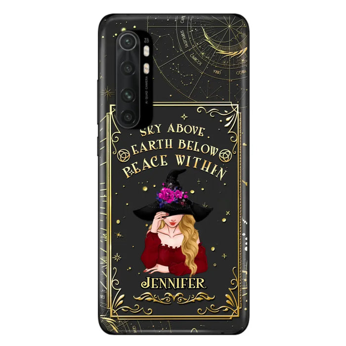 Custom Personalized Witch Tarrot Card Phone Case - Gift Idea For Witch/ Tarrot Lover - Sky Above Earth Below Peace Within - Case For Xiaomi/ Oppo/ Huawei