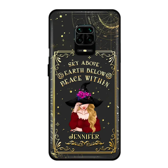 Custom Personalized Witch Tarrot Card Phone Case - Gift Idea For Witch/ Tarrot Lover - Sky Above Earth Below Peace Within - Case For Xiaomi/ Oppo/ Huawei