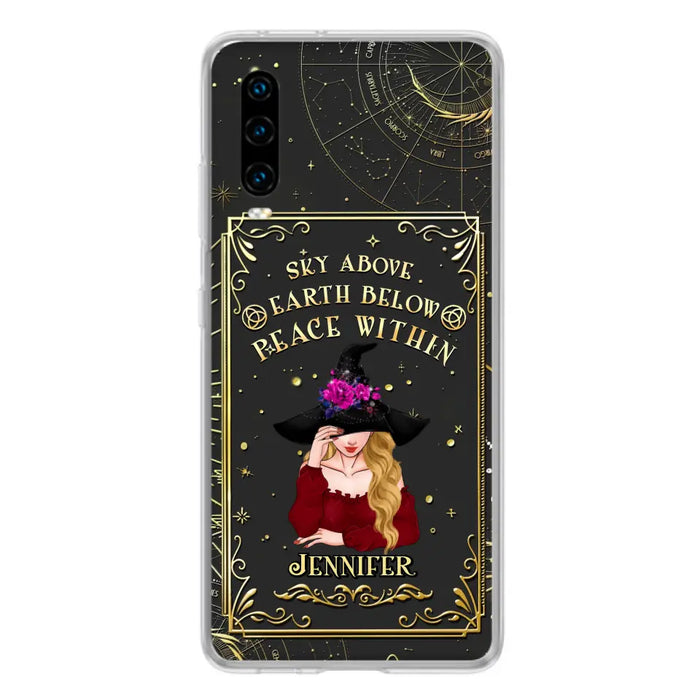 Custom Personalized Witch Tarrot Card Phone Case - Gift Idea For Witch/ Tarrot Lover - Sky Above Earth Below Peace Within - Case For Xiaomi/ Oppo/ Huawei