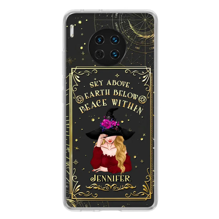 Custom Personalized Witch Tarrot Card Phone Case - Gift Idea For Witch/ Tarrot Lover - Sky Above Earth Below Peace Within - Case For Xiaomi/ Oppo/ Huawei