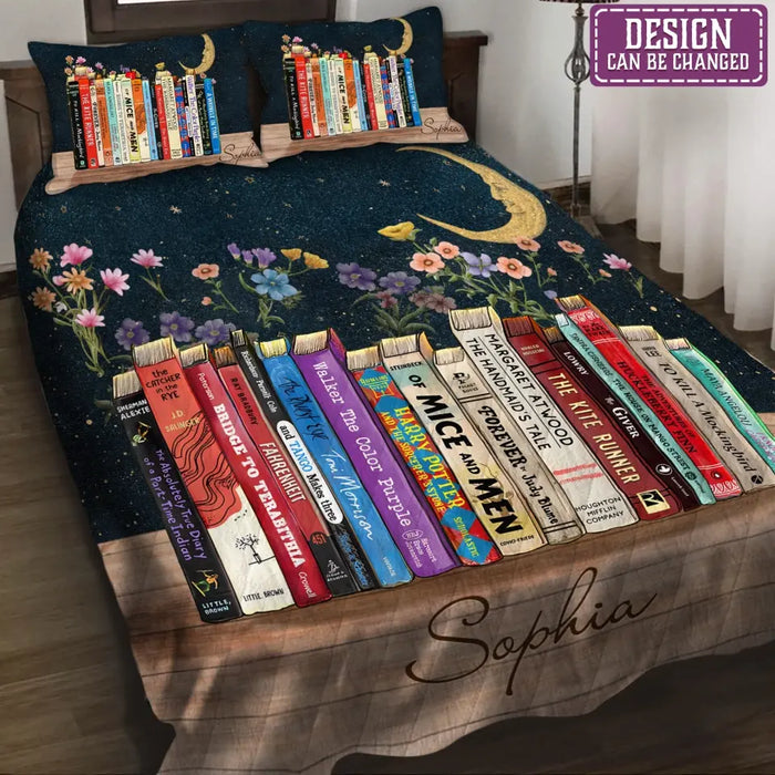 Custom Personalized Reading Book Quilt Bed Sets - Gift Idea For Books Lover