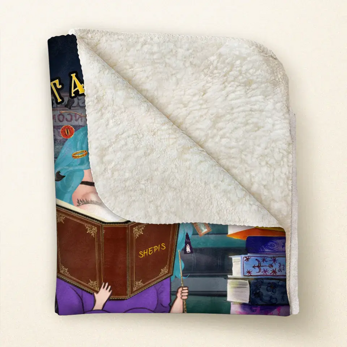 Custom Personalized Reading Book Quilt/Fleece Throw Blanket - Gift Idea For Books Lover - Just A Girl In Her Fantasy Era