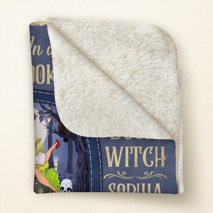 Custom Personalized Book Witch Quilt/Fleece Throw Blanket - Gift Idea For Books Lover - In A World Of Book Worms Be A Book Witch