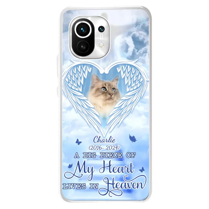 Custom Personalized Memorial Pet Phone Case - Upload Photo - Memorial Gift Idea For Pet Owner - A Big Piece Of My Heart Lives In Heaven - Case For Xiaomi/ Oppo/ Huawei