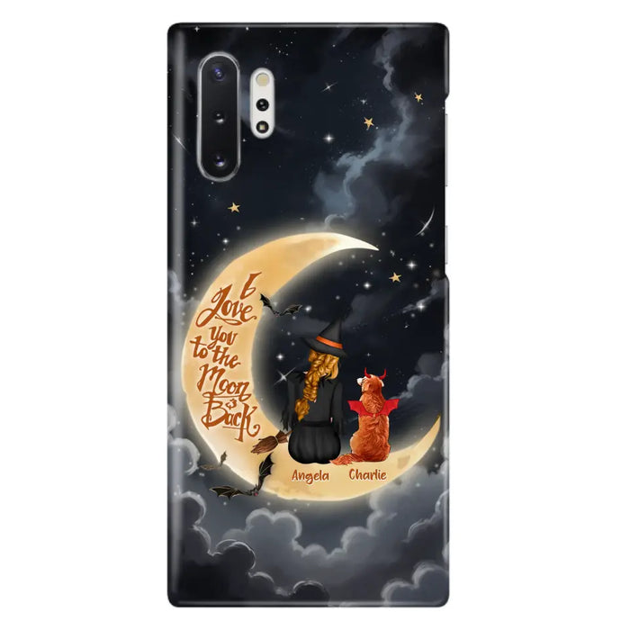 Custom Personalized Witch Dog Phone Case - Gift Idea To Dog Mom/ Dog Lover - I Love You To The Moon And Back - Case For Xiaomi/ Oppo/ Huawei