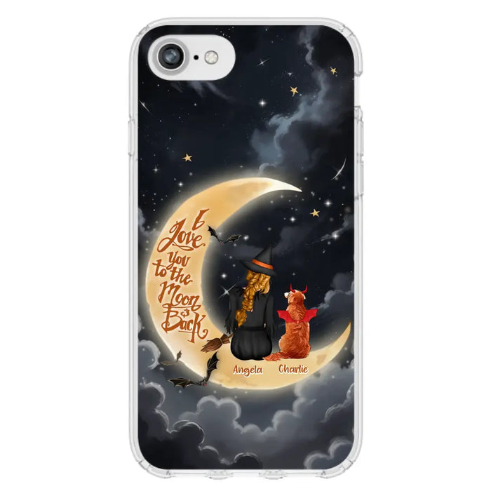 Custom Personalized Witch Dog Phone Case - Gift Idea To Dog Mom/ Dog Lover - I Love You To The Moon And Back - Case For Xiaomi/ Oppo/ Huawei