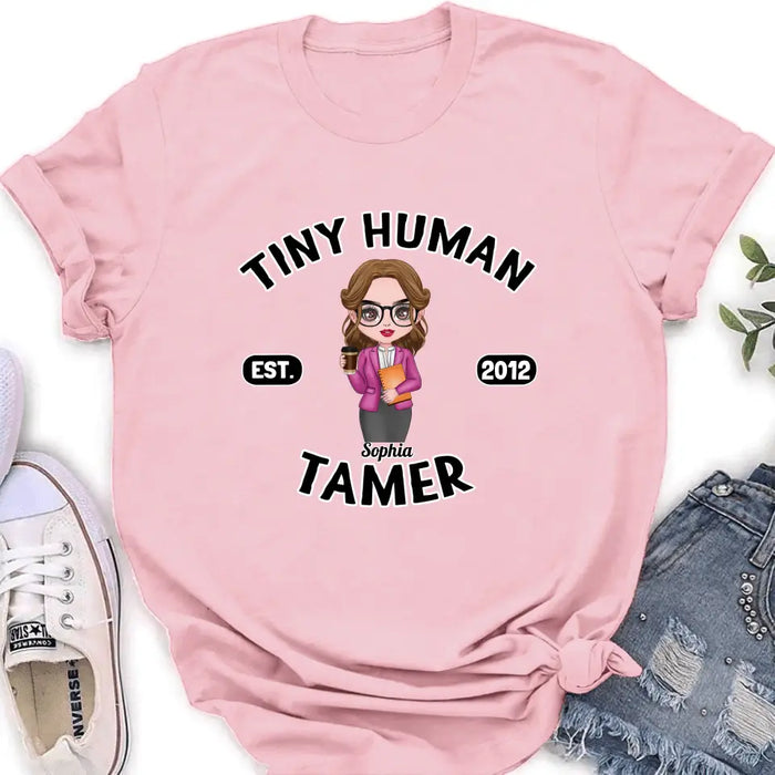 Custom Personalized Tiny Human Tamer Shirt/ Hoodie - Gift Idea To Friends/ Daughter/ Mom