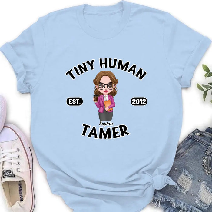 Custom Personalized Tiny Human Tamer Shirt/ Hoodie - Gift Idea To Friends/ Daughter/ Mom