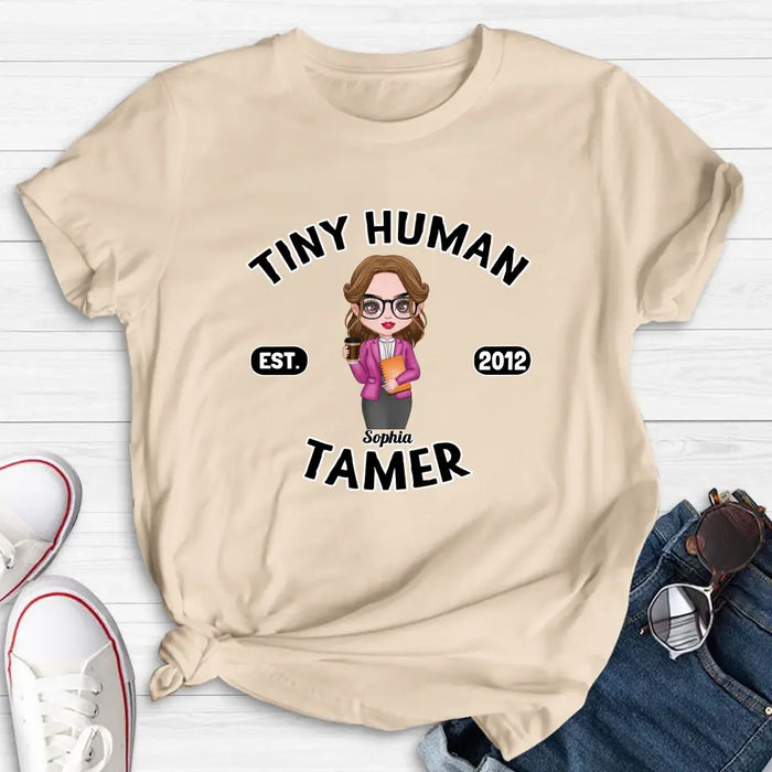 Custom Personalized Tiny Human Tamer Shirt/ Hoodie - Gift Idea To Friends/ Daughter/ Mom