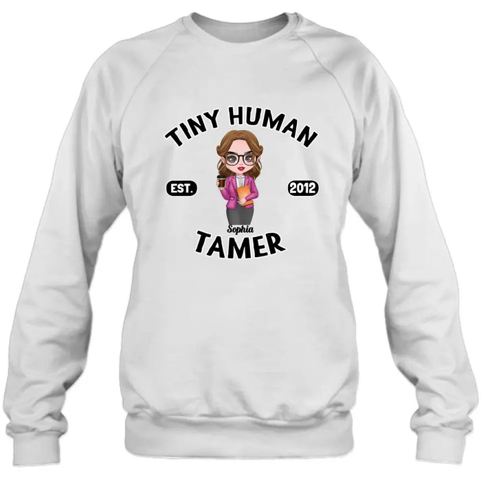 Custom Personalized Tiny Human Tamer Shirt/ Hoodie - Gift Idea To Friends/ Daughter/ Mom