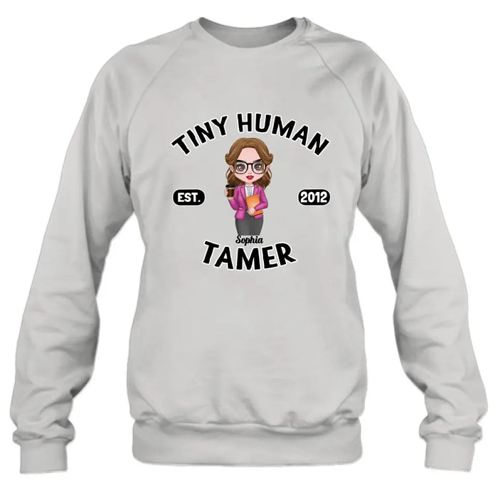 Custom Personalized Tiny Human Tamer Shirt/ Hoodie - Gift Idea To Friends/ Daughter/ Mom