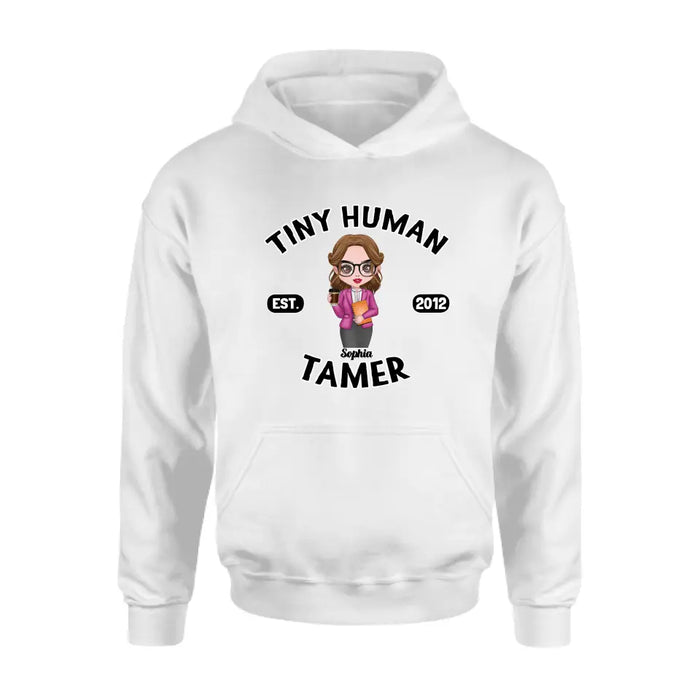 Custom Personalized Tiny Human Tamer Shirt/ Hoodie - Gift Idea To Friends/ Daughter/ Mom