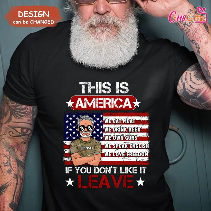 Custom Personalized Veteran T-Shirt/ Long Sleeve/ Sweatshirt/ Hoodie - Gift Idea For Veteran - This Is America