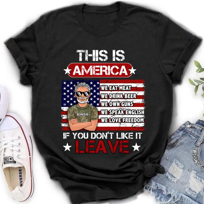 Custom Personalized Veteran T-Shirt/ Long Sleeve/ Sweatshirt/ Hoodie - Gift Idea For Veteran - This Is America