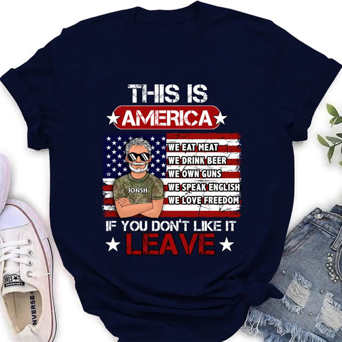 Custom Personalized Veteran T-Shirt/ Long Sleeve/ Sweatshirt/ Hoodie - Gift Idea For Veteran - This Is America