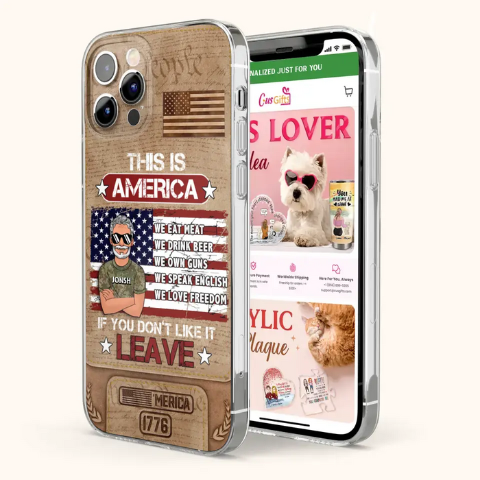 Custom Personalized Veteran Phone Case - Gift Idea For Veteran/ Daughter - This Is America - Case For iPhone/ Samsung