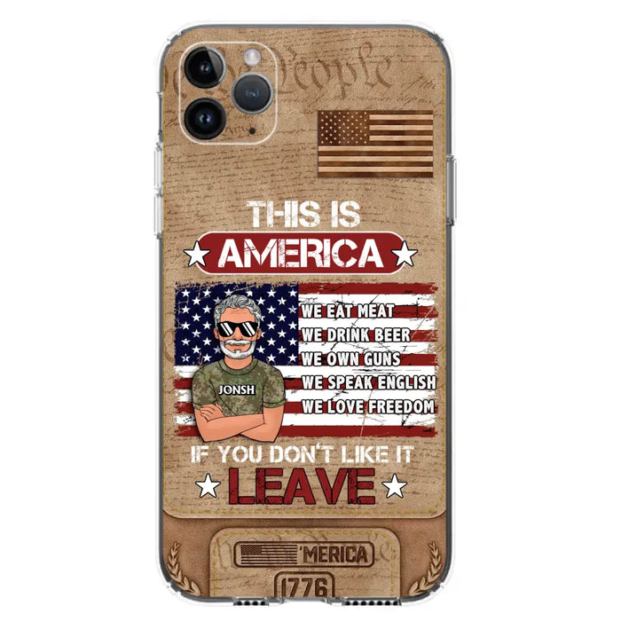 Custom Personalized Veteran Phone Case - Gift Idea For Veteran/ Daughter - This Is America - Case For iPhone/ Samsung