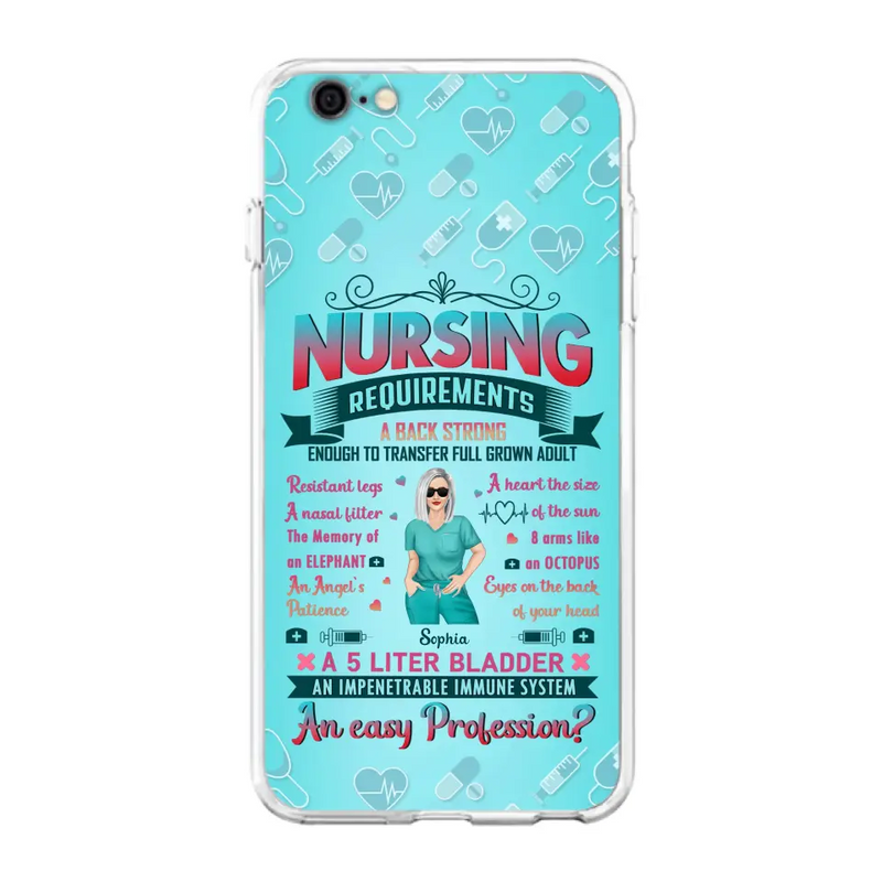 Custom Personalized Nurse Phone Case For iPhone/ Samsung - Nurse/ Birthday Gift Idea - Nursing Requirements