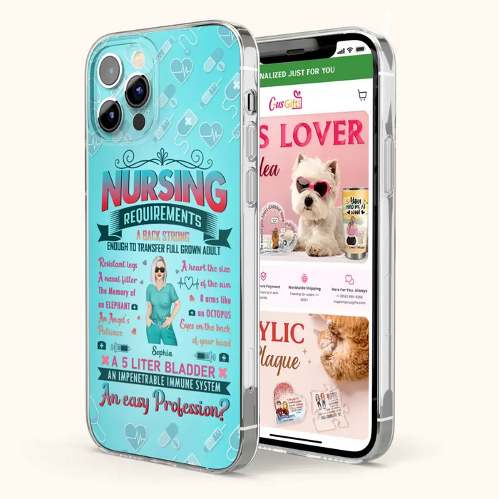 Custom Personalized Nurse Phone Case For iPhone/ Samsung - Nurse/ Birthday Gift Idea - Nursing Requirements