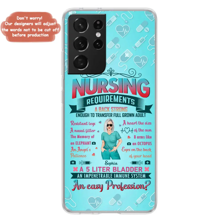 Custom Personalized Nurse Phone Case For iPhone/ Samsung - Nurse/ Birthday Gift Idea - Nursing Requirements