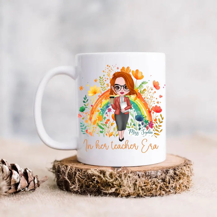 Custom Personalized Teacher Coffee Mug - Gift Idea For Teacher/ Birthday/ Back To School - In Her Teacher Era