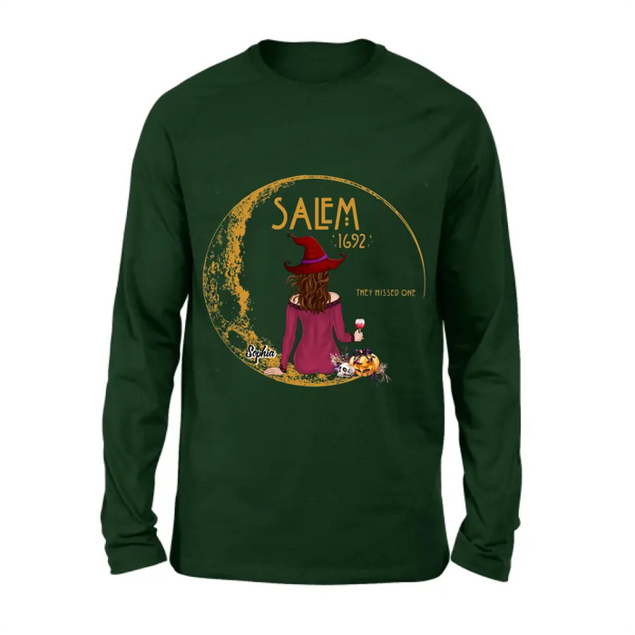 Custom Personalized Salem 1692 Witch T-shirt/ Long Sleeve/ Sweatshirt/ Hoodie - Halloween Gift Idea - They Missed One