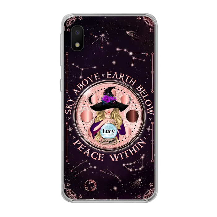 Custom Personalized Witch Phone Case - Gift Idea For Witch Lover - Sky Above Earth Below Peace Within - Case for iPhone/ Samsung