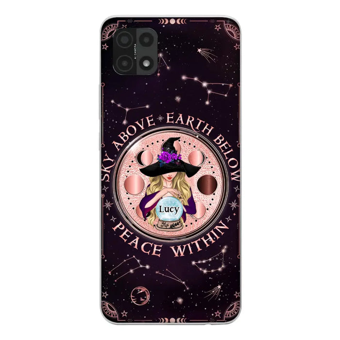 Custom Personalized Witch Phone Case - Gift Idea For Witch Lover - Sky Above Earth Below Peace Within - Case for Xiaomi/ Oppo/ Huawei