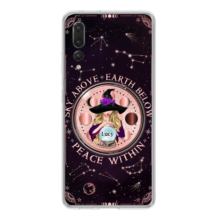 Custom Personalized Witch Phone Case - Gift Idea For Witch Lover - Sky Above Earth Below Peace Within - Case for Xiaomi/ Oppo/ Huawei