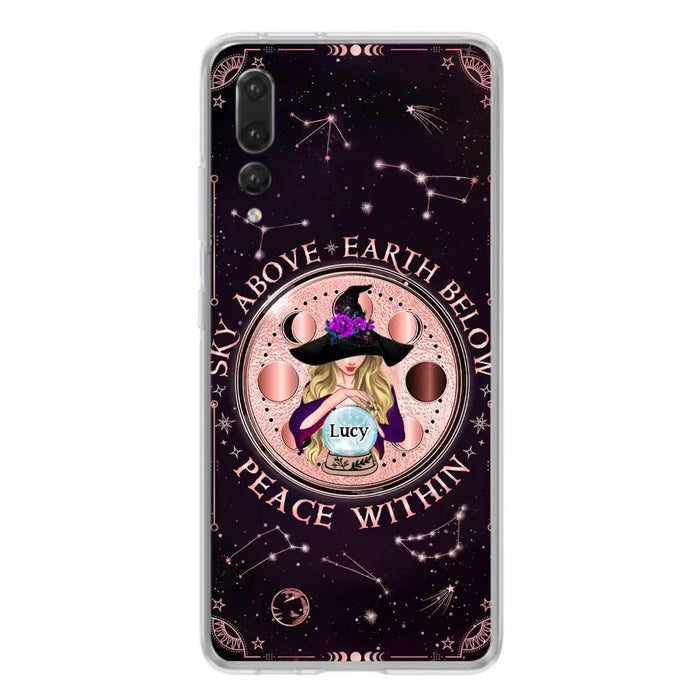 Custom Personalized Witch Phone Case - Gift Idea For Witch Lover - Sky Above Earth Below Peace Within - Case for Xiaomi/ Oppo/ Huawei