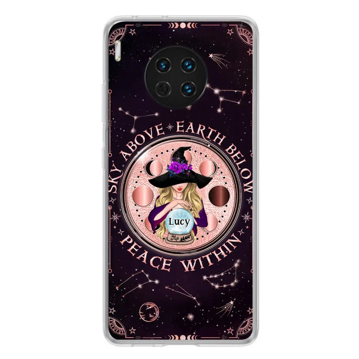 Custom Personalized Witch Phone Case - Gift Idea For Witch Lover - Sky Above Earth Below Peace Within - Case for Xiaomi/ Oppo/ Huawei