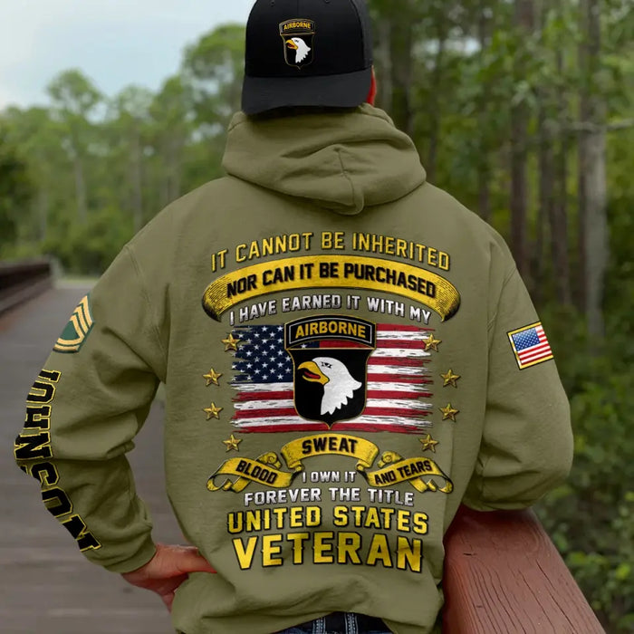 Custom Personalized Veteran All-Over Print Hoodie - Gift Idea For Veteran - I Owned It Forever The Title United States Veteran