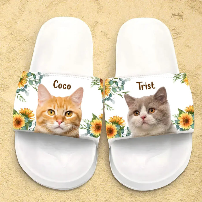 Custom Personalized Pet Women's Sandals - Gift Idea To Pet Lover - Upload Photo